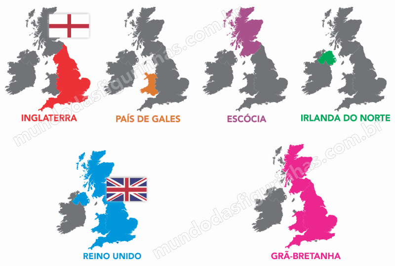 O Reunio Unido, a ilha da Grã-Bretanha e a Inglaterra