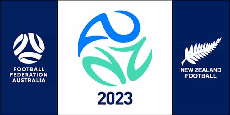 Logo da candidatura da Austrália e Nova Zelândia para a Copa Feminina 2023.