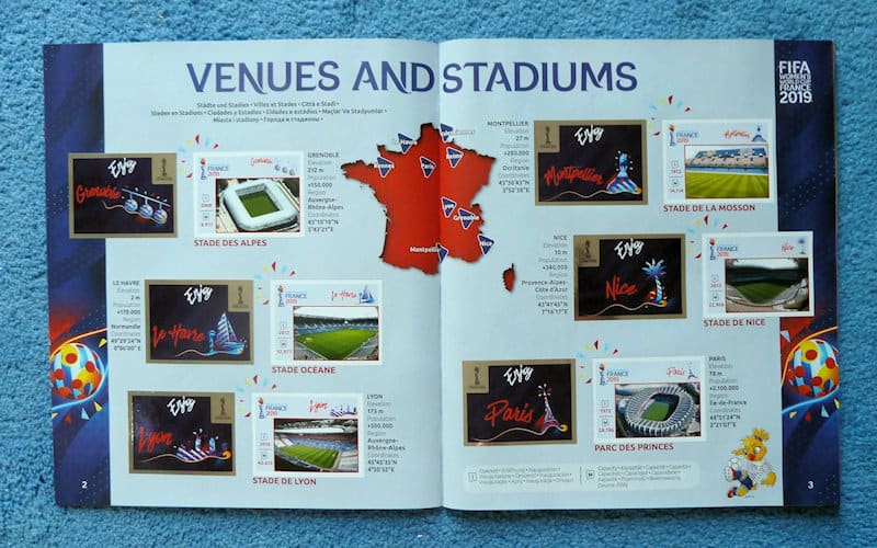 Figura 26 – Páginas 2 e 3, com os cartazes e estádios