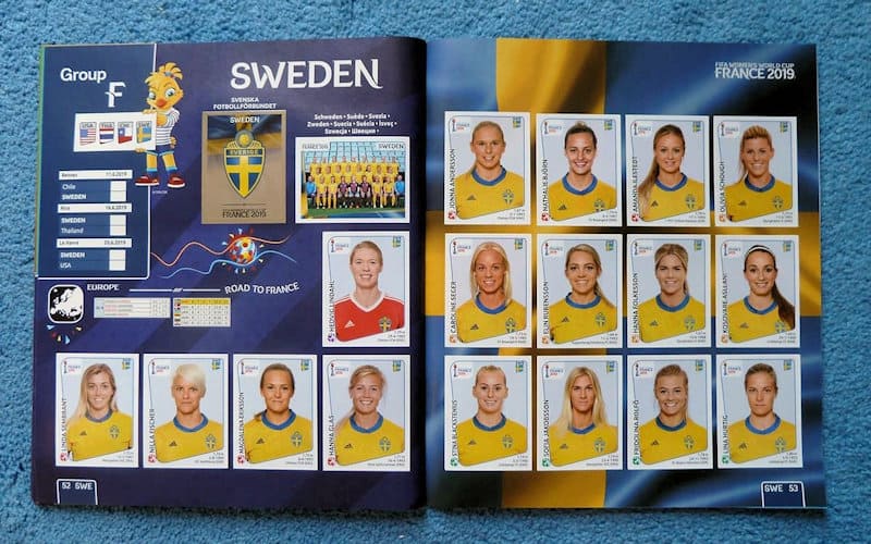 Figura 53 – Páginas 52 e 53, a seleção da Suécia