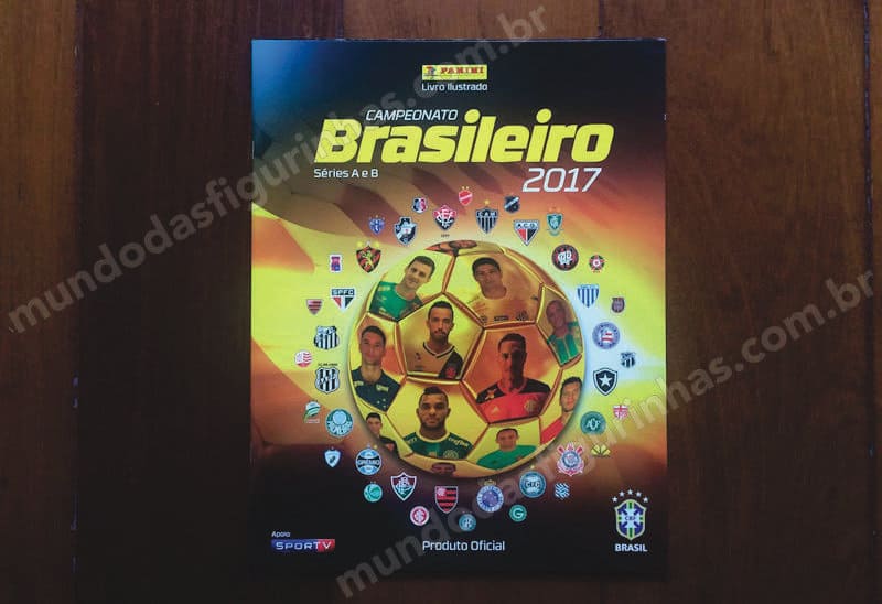 Capa brochura do álbum do Campeonato Brasileiro 2017 versão #2: destaque para o Nenê e o Guerrero.