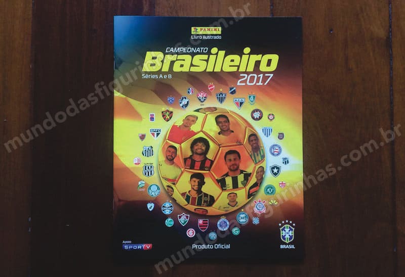 Capa brochura do álbum do Campeonato Brasileiro 2017 versão #4: destaque para o Otávio e o Fred.