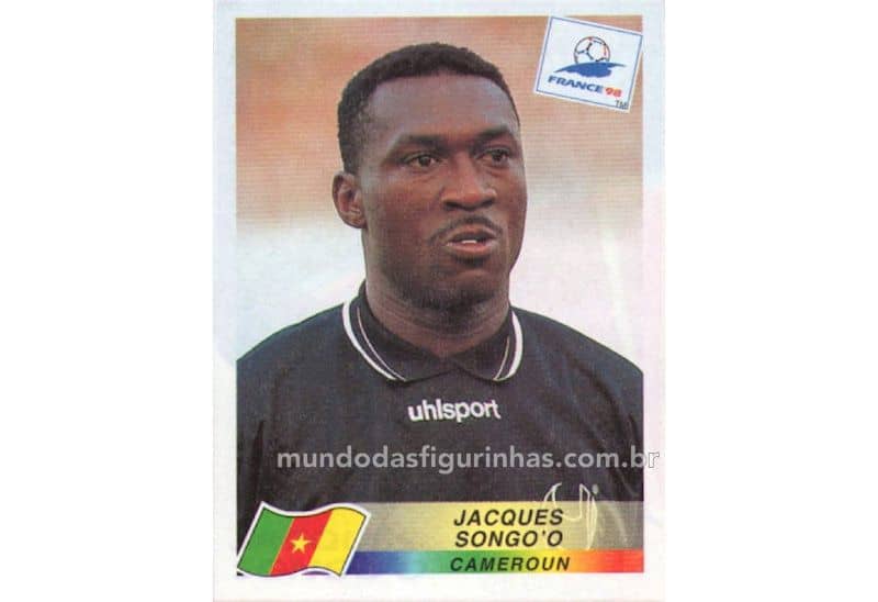 Figurinha do Jacques Songo’o do álbum da Copa de 98.