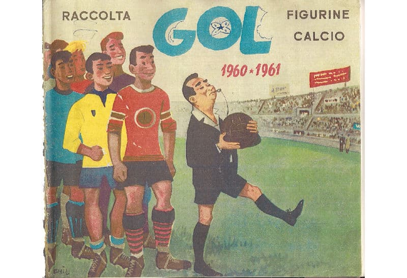 Portada del álbum del Campeonato Italiano de 1960-61, por el "editor" Panini-Nannina.