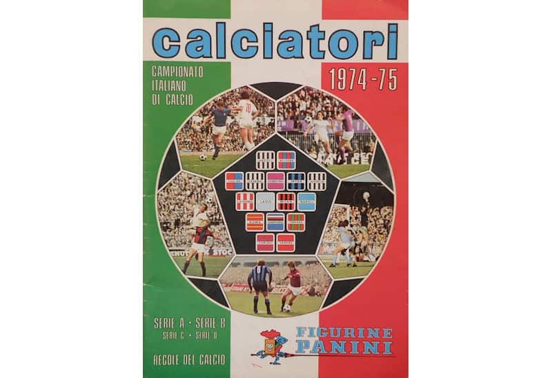 Portada del álbum Calciatori 1974-75.