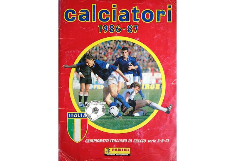 Portada del álbum Calciatori 1986-87.
