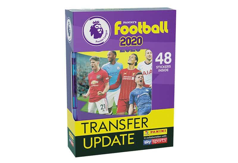 Embalagem do kit de atualização da coleção Premier League 2020.