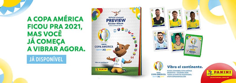 Banner publicitario para productos de la Copa America 2021 Preview.