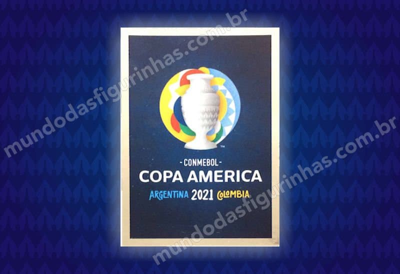 Figurinha nº 1, o logo da Copa América 2021.