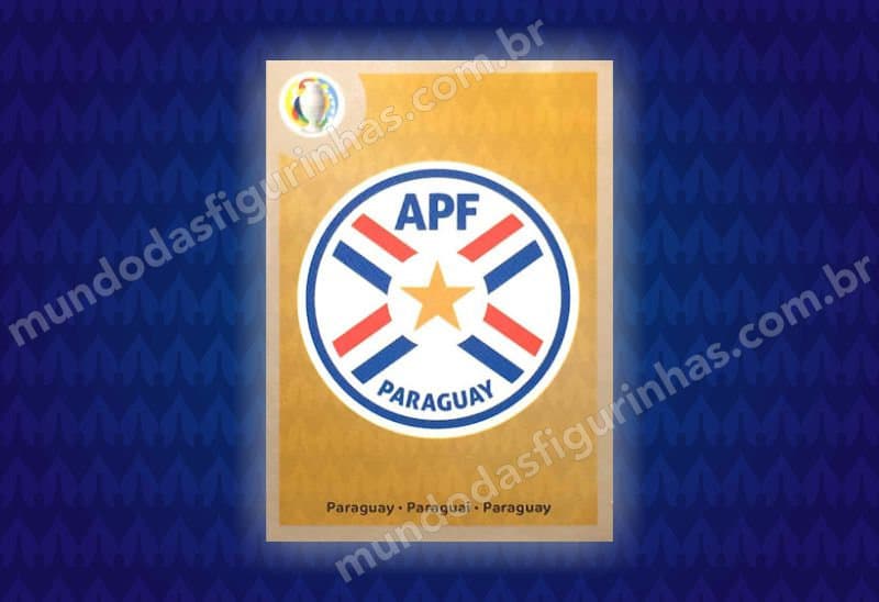 Figurinha brilhante nº 169, o escudo do Paraguai.