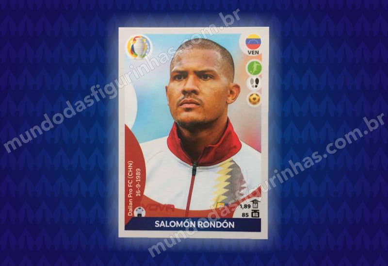 Figurinha nº 310, o maior goleador da Venezuela, Salomón Rondón.