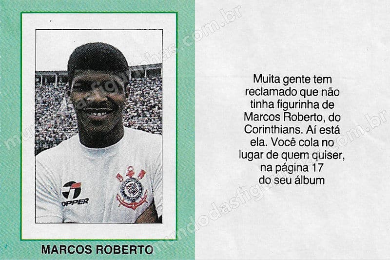 Nova figurinha com o jogador Marcos Roberto, do Corinthians.