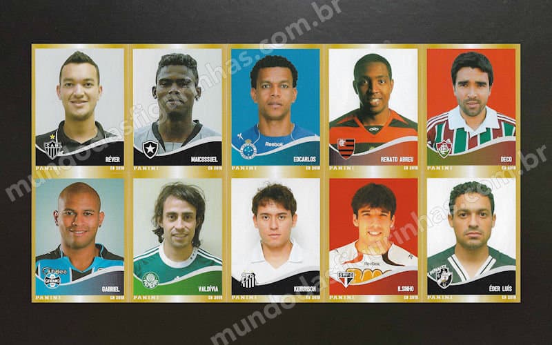 Figurinhas extras da coleção do Campeonato Brasileiro 2010.