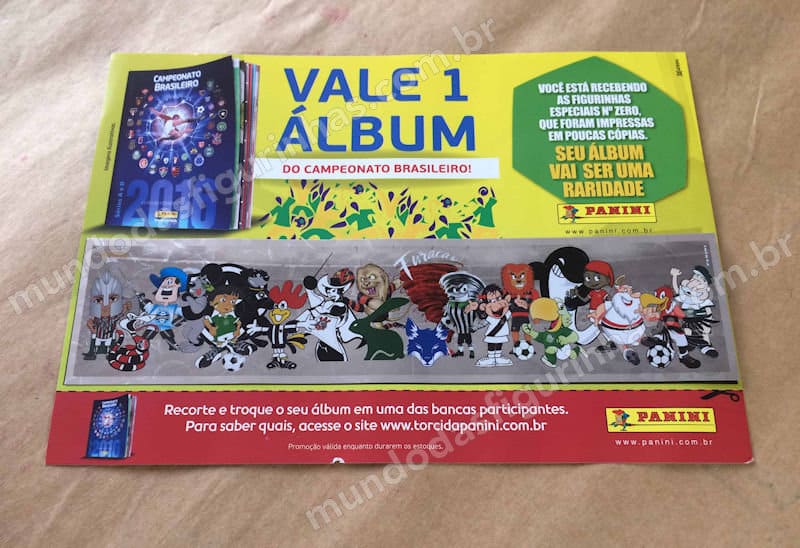 Figurinhas brilhantes A, B e C, do álbum do Campeonato Brasileiro 2016.