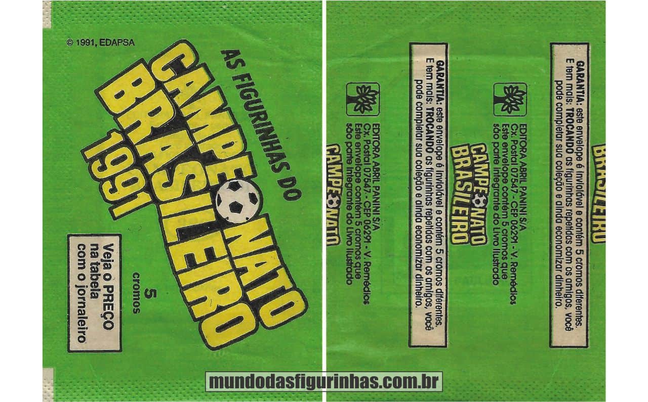 Pacotinho do álbum do Campeonato Brasileiro 1991.