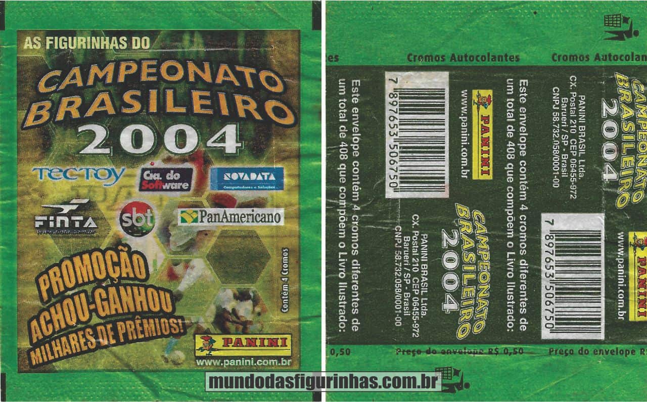 Pacotinho do álbum do Campeonato Brasileiro 2004.