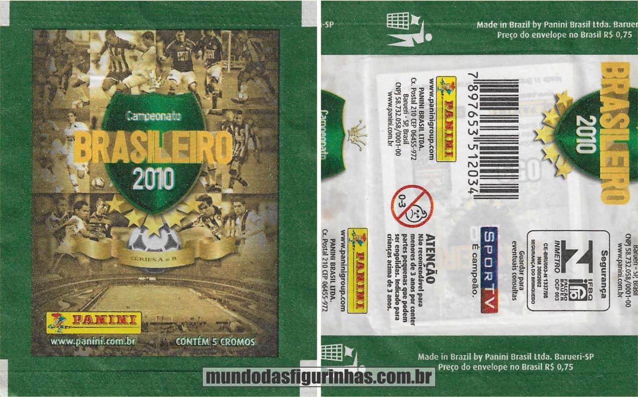 Pacotinho do álbum do Campeonato Brasileiro 2010.