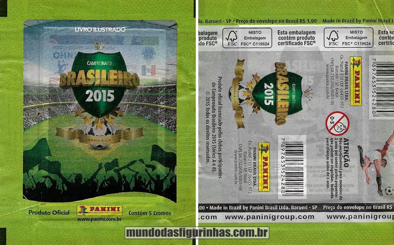 Pacotinho do álbum do Campeonato Brasileiro 2015.