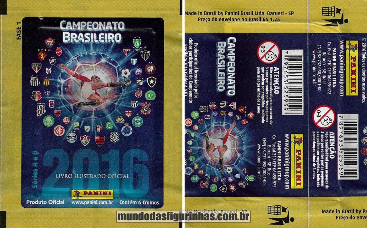Pacotinho do álbum do Campeonato Brasileiro 2016, Fase 1.